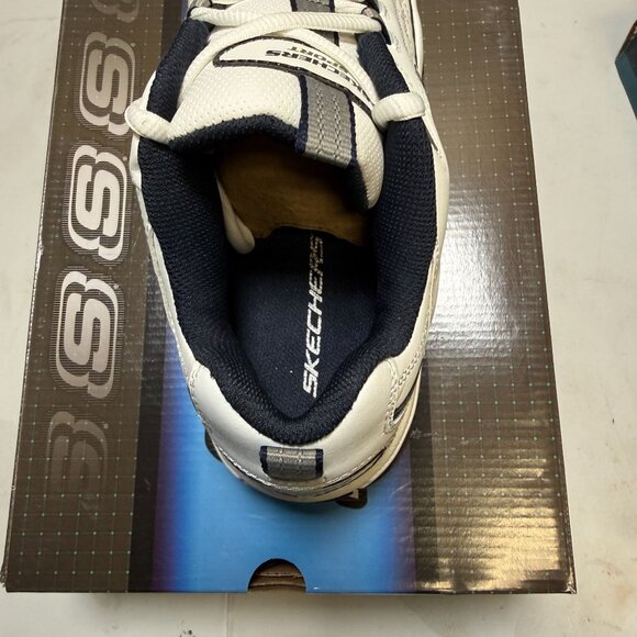 Skechers Men's Energy Afterburn Lace-up Sneaker White/Navy Size 10.5 NEW - Picture 6 of 11
